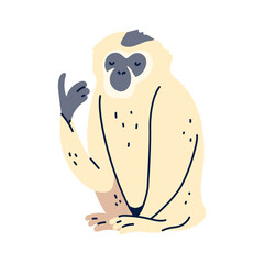 Vector image of monkey icon with white background