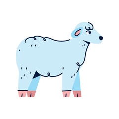 Vector image of sheep icon with white background