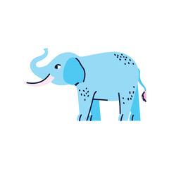 Vector image of elephant icon with white background