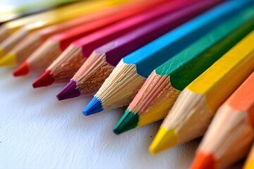 Fototapeta premium A close up of a bunch of colored pencils