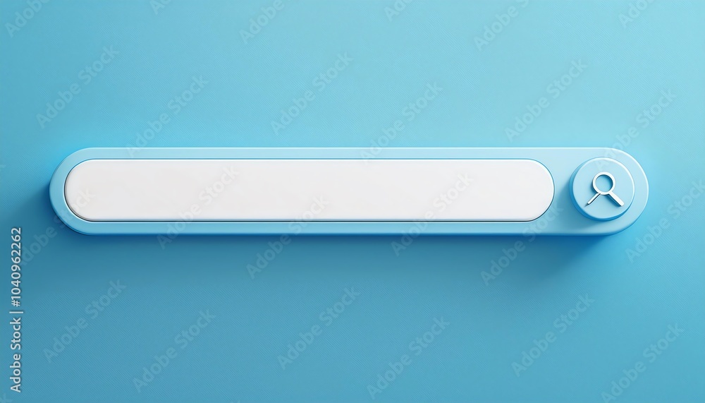Poster a minimalist, light blue input field on a matching background, inviting users to enter text or searc