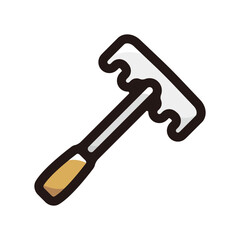 Hand rake outline icon for graphic design, apps and websites