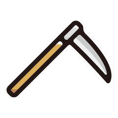 Scythe outline icon for graphic design, apps and websites