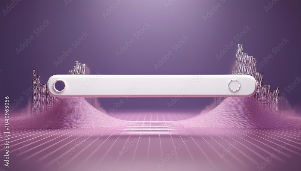 Poster a minimalistic design featuring a sleek interface element amidst a vibrant, abstract background with