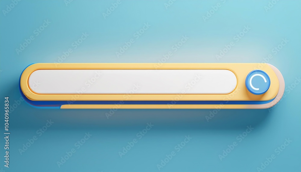 Poster a sleek, modern interface element featuring a horizontal search bar with a circular button, set agai