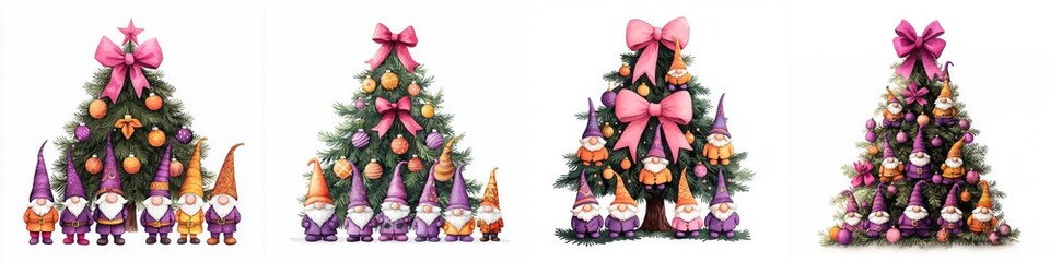 Whimsical Christmas Tree with Bright Ornaments