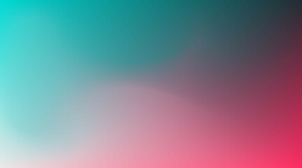 Naklejka premium A smooth gradient background transitioning from cyan to charcoal, then into vibrant fuchsia, and finally fading into light gray creates a striking visual contrast.