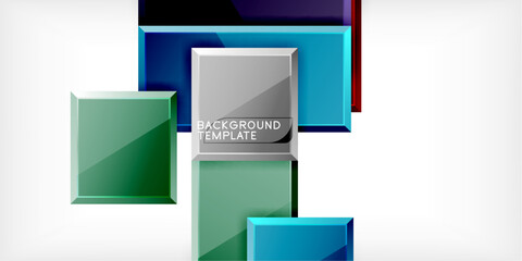 Square shape color abstract geometry. Vector Illustration For Wallpaper, Banner, Background, Card, Book Illustration, landing page