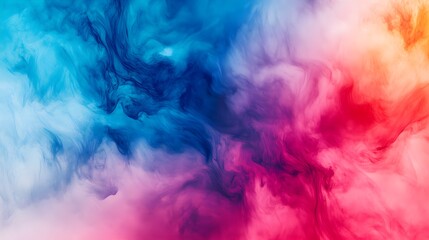 Abstract Colorful Swirls  Watercolor Ink Background  Fluid Art   Blue Purple Red Orange Gradient