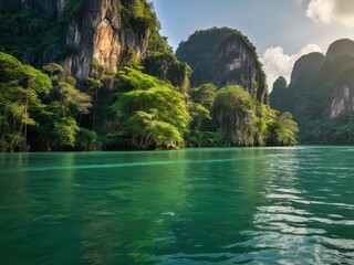 tropical island in the sea