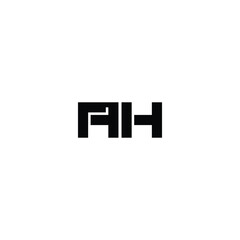 AH monogram logo design letter text name symbol monochrome logotype alphabet character simple logo