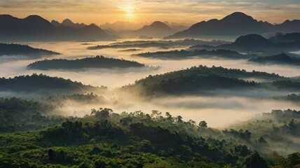 sunrise over the mountains