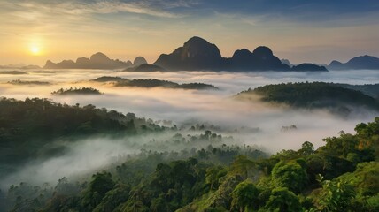 sunrise over the mountains