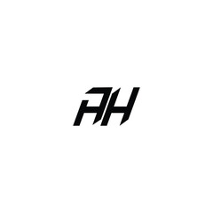 AH monogram logo design letter text name symbol monochrome logotype alphabet character simple logo