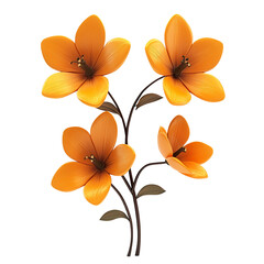Fototapeta premium Vibrant Orange Flowers Blooming in Artistic Arrangement