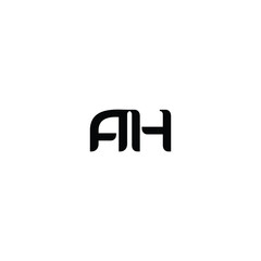 Obraz premium AH monogram logo design letter text name symbol monochrome logotype alphabet character simple logo