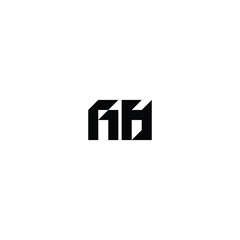 AH monogram logo design letter text name symbol monochrome logotype alphabet character simple logo