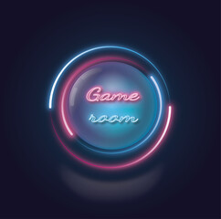 glowing neon sign with light