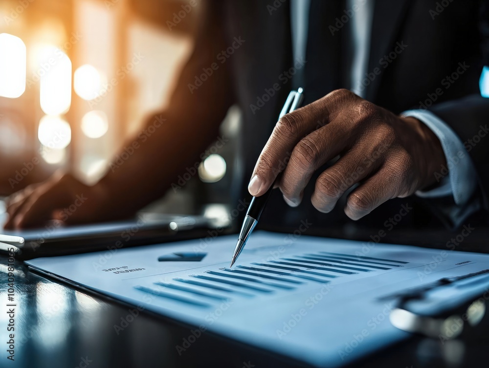 Poster analyzing business trends with data insights and strategic decision-making techniques