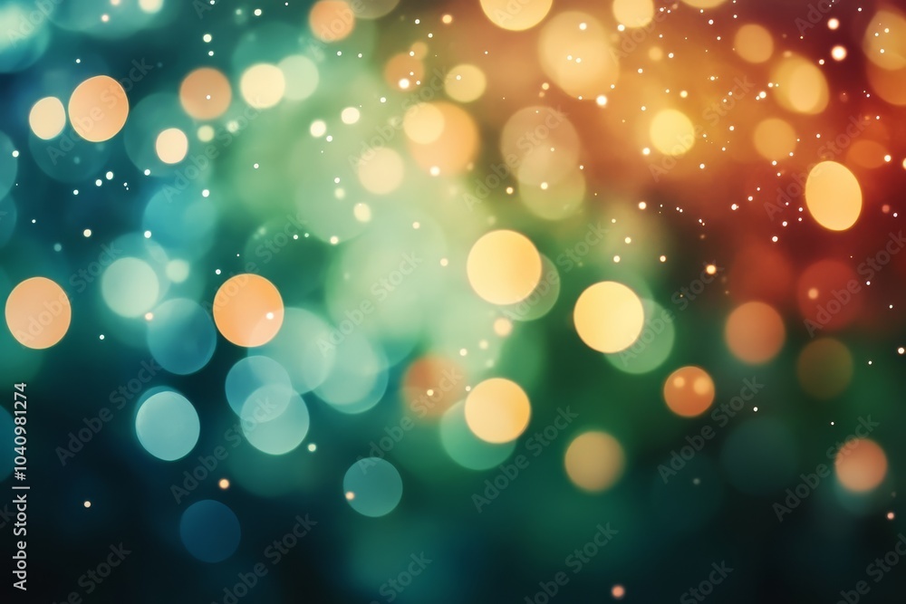 Poster blurred bokeh lights creating a dreamy atmosphere.