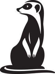 Meerkat silhouette vector and templates
