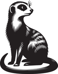 Meerkat silhouette vector and templates