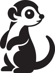 Meerkat silhouette vector and templates