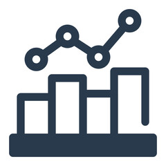 Upward Bar Chart with Line Graph