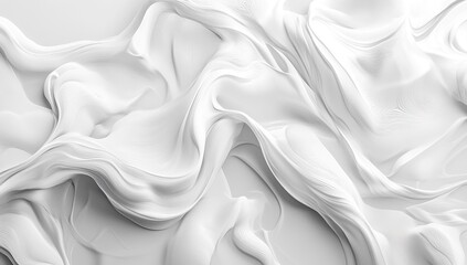 Fototapeta premium abstract background with white waves and swirls of liquid paint