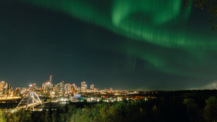 night city skyline of Edmonton, Alberta