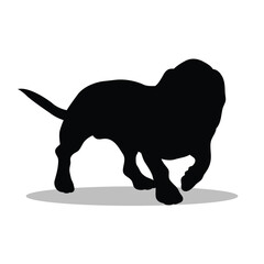 Basset Hound silhouette illustration Design Basset Hound silhouette icon