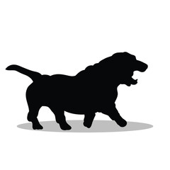 Basset Hound silhouette illustration Design Basset Hound silhouette icon
