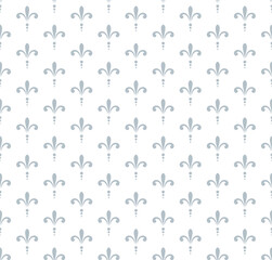 Flower geometric pattern. Seamless vector background. White and gray ornament