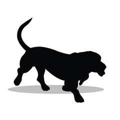 Basset Hound silhouette illustration Design Basset Hound silhouette icon