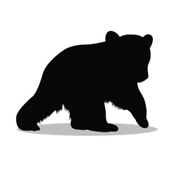 Bear silhouette illustration Design Bear silhouette icon
