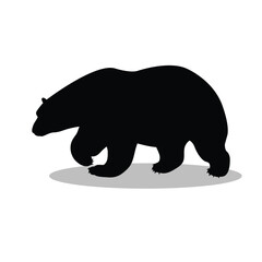 Bear silhouette illustration Design Bear silhouette icon
