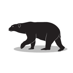 Bear silhouette illustration Design Bear silhouette icon