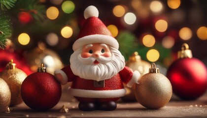 Obraz premium Saint Nicholas Poster Design with Christmas Theme Background