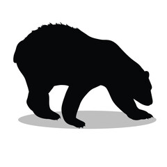 Bear silhouette illustration Design Bear silhouette icon