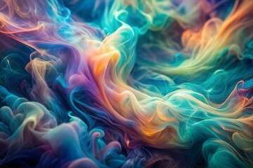 Fototapeta premium Abstract colorful smoke swirling pattern with dynamic smoke texture