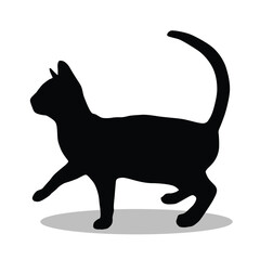 Bengal Cat silhouette illustration Design Bengal Cat silhouette icon