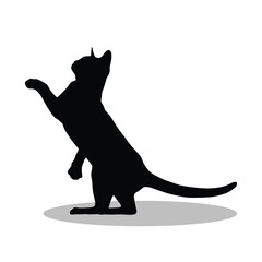 Bengal Cat silhouette illustration Design Bengal Cat silhouette icon