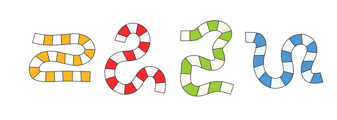 Colorful Board Game Path Template