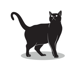 Cat silhouette illustration Design Cat silhouette icon