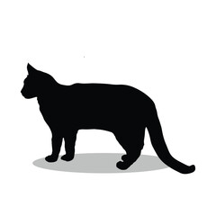 Cat silhouette illustration Design Cat silhouette icon