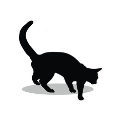 Cat silhouette illustration Design Cat silhouette icon