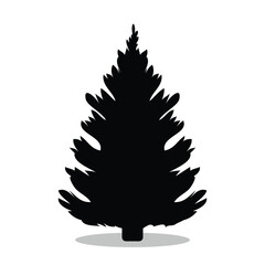 Christmas Tree silhouette illustration Design Tree silhouette icon