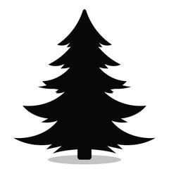 Obraz premium Christmas Tree silhouette illustration Design Tree silhouette icon