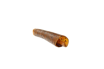 PNG, One yellow roll of fruit pastille, isolated on white background