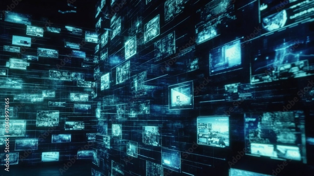 Aufkleber exploring the intersection of digital content and social networking.
